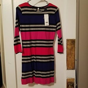 French Connection Jag Strip Dress - Multi Color